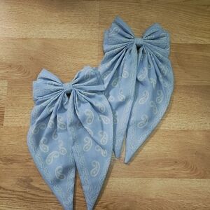 Wild Fable Blue Paisley Hair Bows